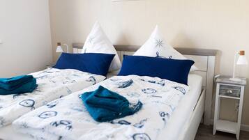 2 slaapkamers, een strijkplank/strijkijzer, wifi, beddengoed