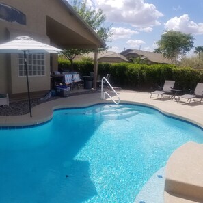 Outdoor pool, a heated pool