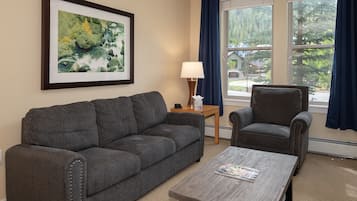 Televisión, chimenea y estéreo