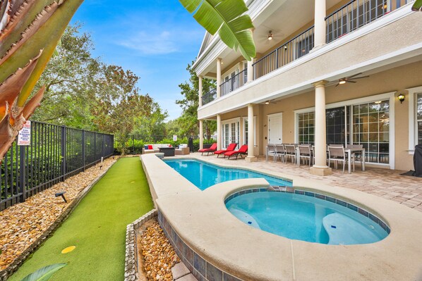 A heated pool