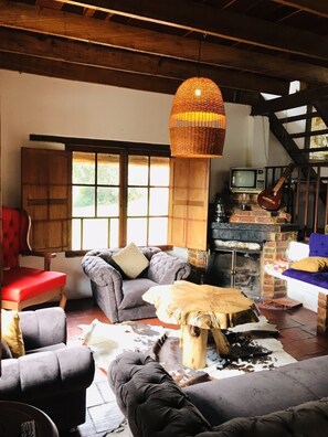 Télévision, cheminée