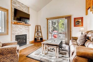 TV, fireplace, DVD player