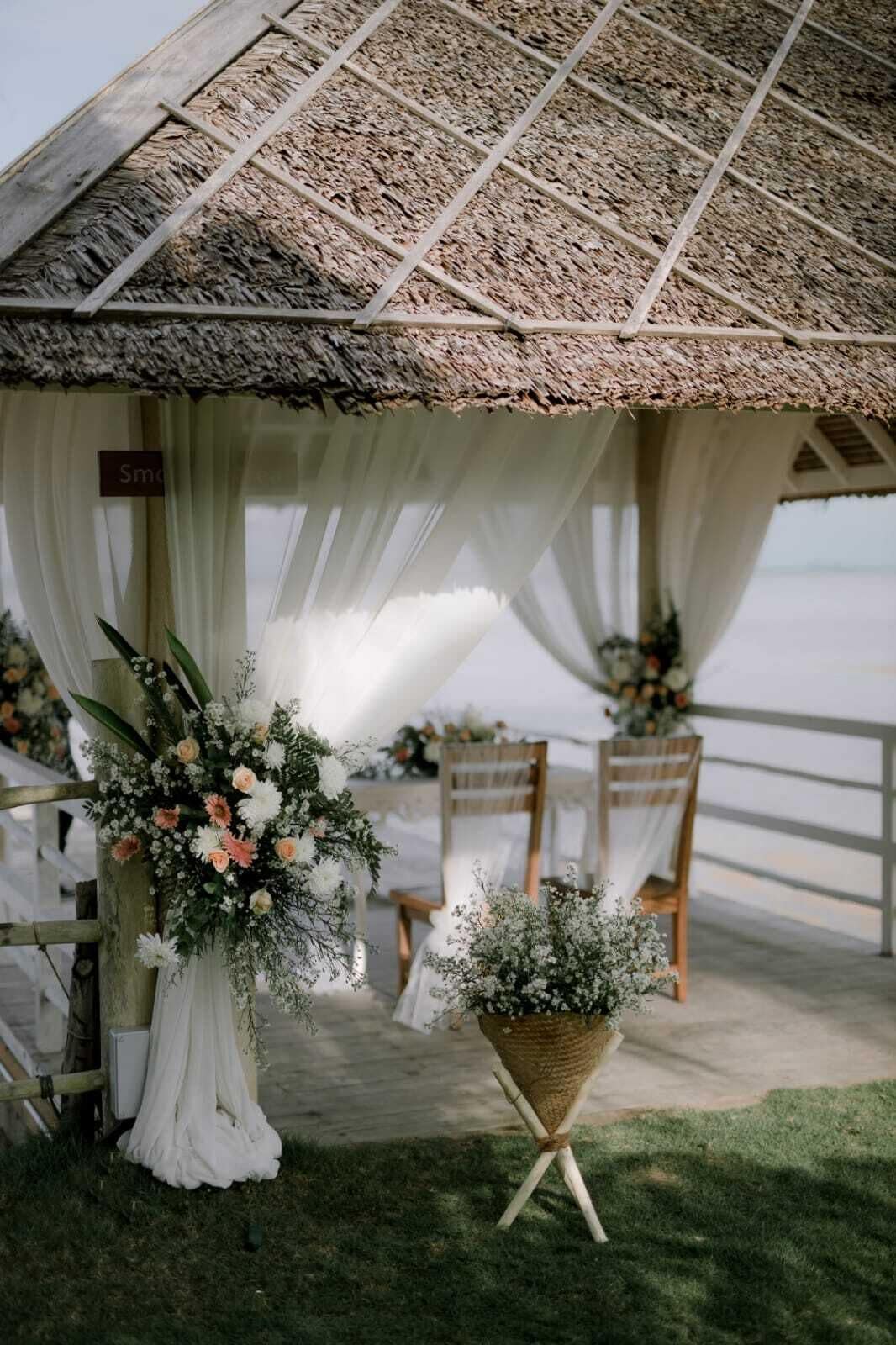 Outdoor wedding area