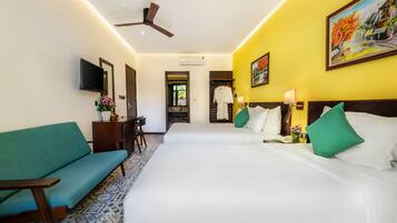Family Triple Room, Balcony | Premium bedding, down comforters, minibar, in-room safe