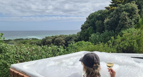 stone’s throw from the beach with spectacular sea views. 