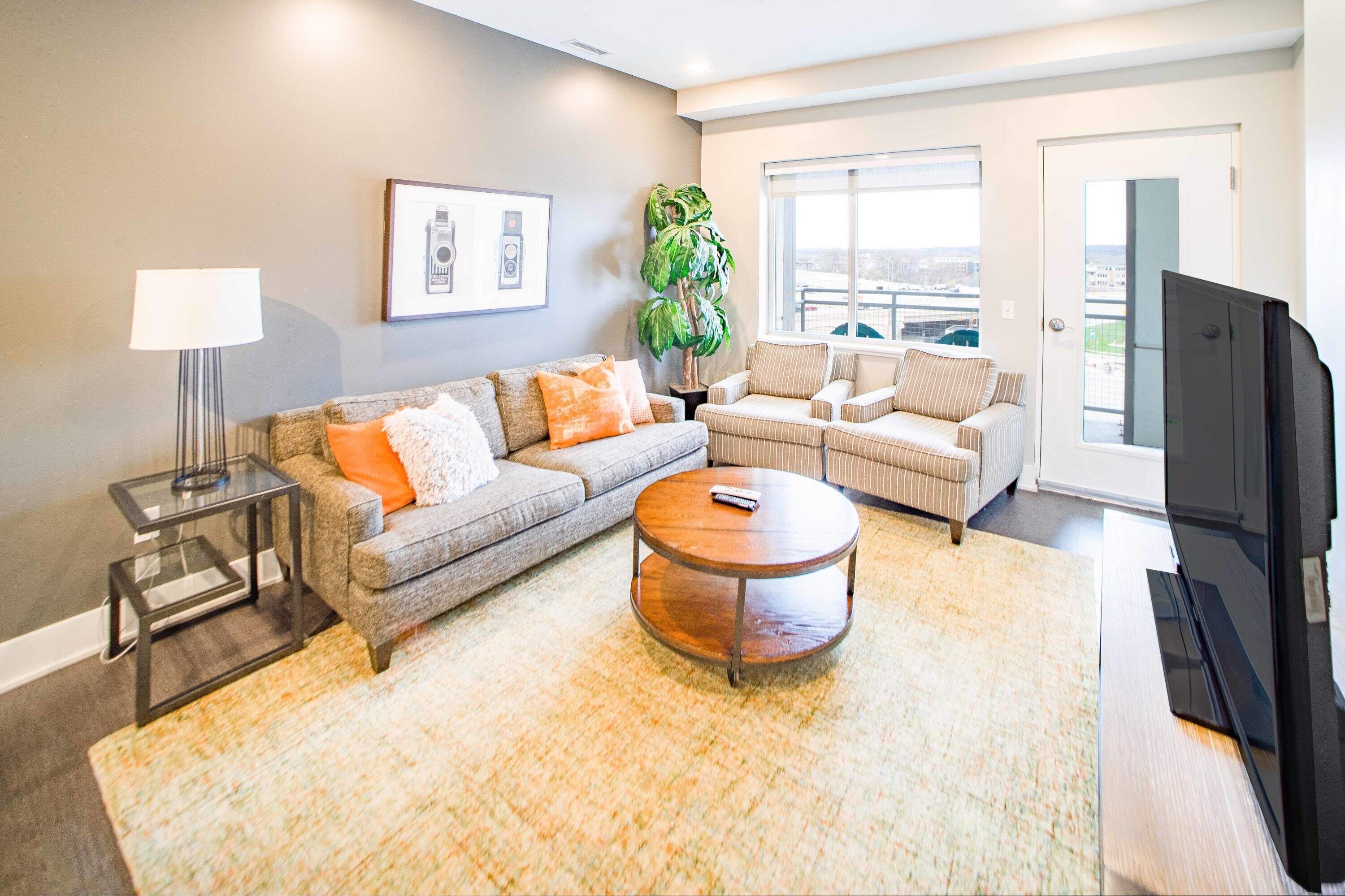 Luxury apartment with private balcony