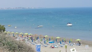Sun-loungers, beach towels