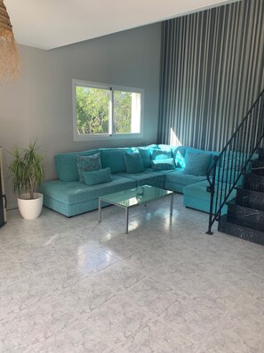 Smart TV, fireplace, ping pong, books