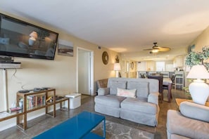 TV, DVD player - Suntide II 208 - Family Friendly Beach Front Condo (South Padre Island)