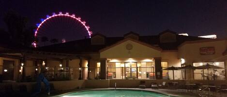 Piscine extérieure, piscine chauffée