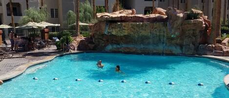 Outdoor pool, a heated pool