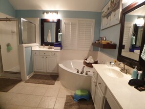 Secadora de cabello, toallas, shampoo 