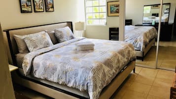 3 bedrooms, memory foam beds, iron/ironing board, free WiFi