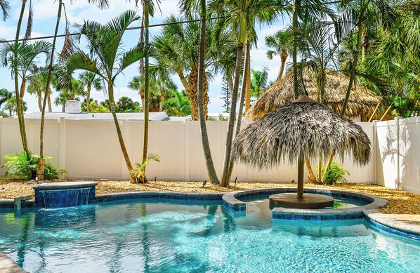 A heated pool