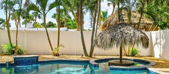 Freshly Updated 3BR/2BA Home with Private Heated Pool & Swim-Up Tiki Bar