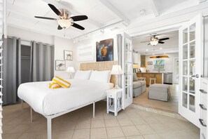 1 bedroom, iron/ironing board, WiFi, bed sheets - King Bed Beach Bungalow | Steps to Gulf | Pool & Patio | Holmes Beach (Holmes Beach)