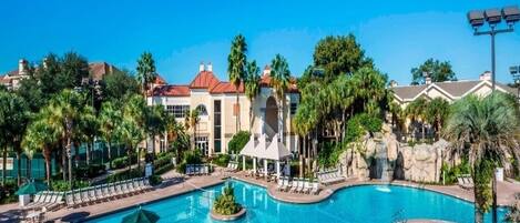 Outdoor pool, a heated pool