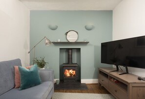 TV, fireplace, DVD player
