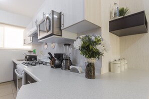 Full-sized fridge, microwave, oven, stovetop - Relaxing & Quite Apt - Full Apartment (Cancun)