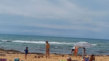 Beach nearby, sun-loungers