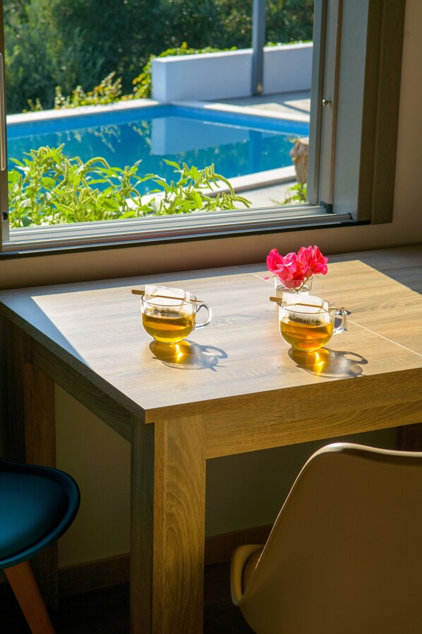Villa, eigener Pool | Ausblick vom Zimmer