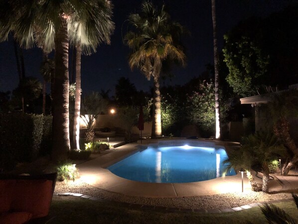 Outdoor pool, a heated pool