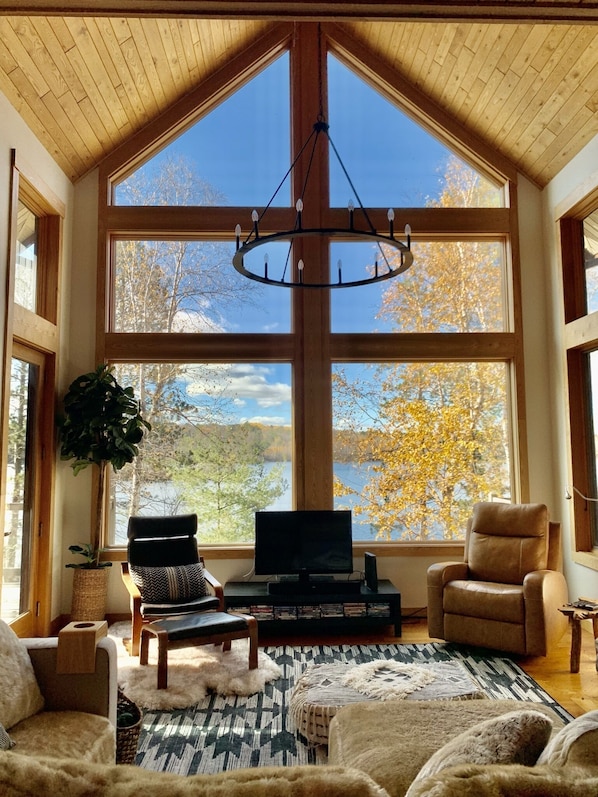 智能電視、壁爐、DVD 播放機