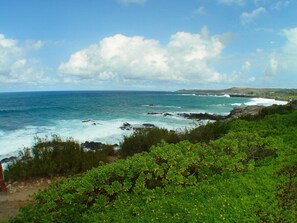 En la playa, camastros y toallas de playa