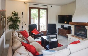 Télévision, cheminée, lecteur de DVD