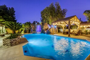 Outdoor pool, a heated pool