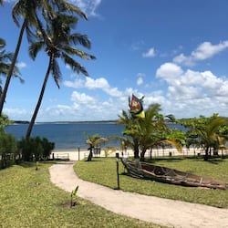 On the beach, white sand