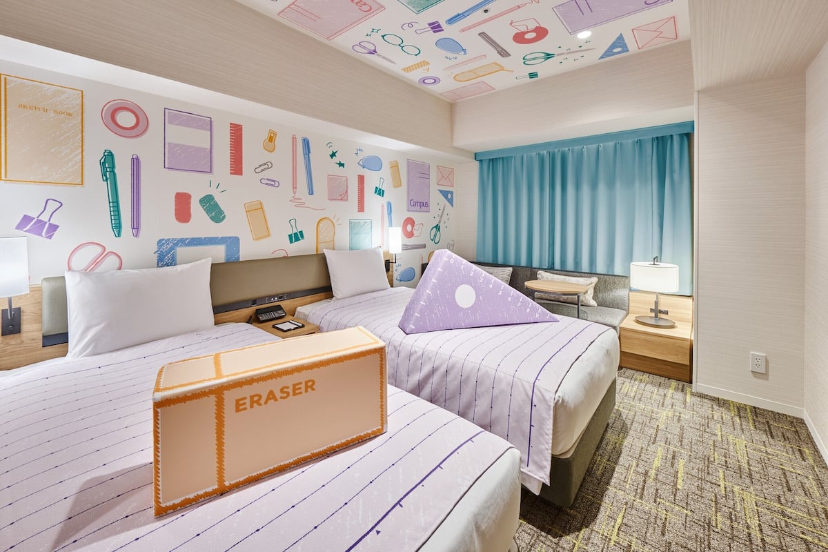 Zweibettzimmer, Nichtraucher (Collab with KOKUYO, Onsen ticket) | Daunenbettdecken, Zimmersafe, Verdunkelungsvorhänge
