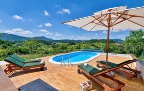 A heated pool