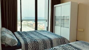 Blackout drapes, iron/ironing board, free WiFi, bed sheets