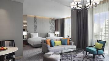 Free minibar, in-room safe, desk, laptop workspace