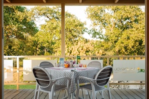 Casa rodante Premium, 2 habitaciones, Terraza | Vista desde la habitación