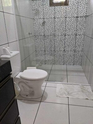 Shower, towels, soap