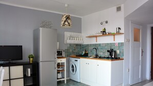 Huoneisto, 1 makuuhuone, kaupunkinäköala | Yksityinen keittiö
