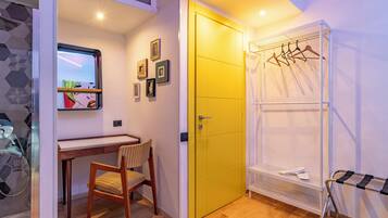 Premium bedding, down duvets, memory-foam beds, desk