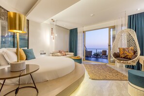 Deluxe Double Room, 1 Queen Bed, Jetted Tub, Sea View | Premium bedding, memory foam beds, minibar, in-room safe - Melanippe Relaxing Hotel - Adults Only (Kumluca)