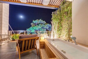 Deluxe Double Room, 1 King Bed, Jetted Tub, Sea View | View from room - Melanippe Relaxing Hotel - Adults Only (Kumluca)