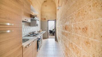 Appartamento Standard, 1 camera da letto | Cucina privata | Frigorifero con congelatore, forno, piano cottura