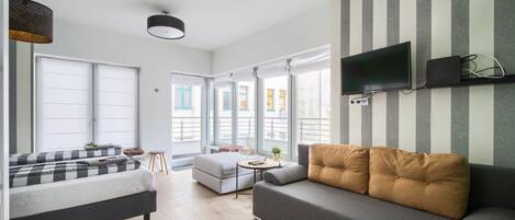 Deluxe appartement, meerdere bedden, 2 badkamers | 2 slaapkamers, hypoallergeen beddengoed, een strijkplank/strijkijzer