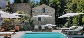 A heated pool