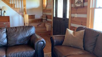 Télévision, cheminée, lecteur de DVD, livres