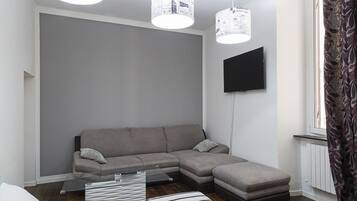 Apartemen, 2 kamar tidur | Area keluarga | TV layar datar