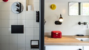 Apartment, 1 Double Bed, Canal View | Bathroom | Shower, free toiletries, hair dryer, bathrobes - SWEETS - Hortusbrug (Amsterdam)