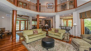 House, Multiple Beds, Hot Tub | Living room - Viewtopia (McHenry)