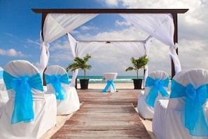 Outdoor banquet area