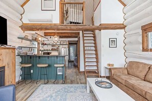 TV, fireplace, offices - Luxury Cabin | Ski In / Ski Out | Hot Tub (Whitefish)